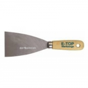 E-Top Plamuurmes Met  Houten Greep