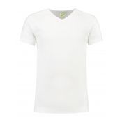 Lemon & Soda T-shirt V-neck cot/elast SS for him White mt XL