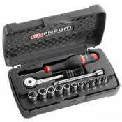 Facom Doppenset 1/4" van 4 tot 13mm 6-kant metrische doppen
