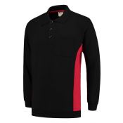 Tricorp Polosweater Bicolor Met Borstzak 302001 Black/Red