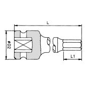 Action Slagdop DO65326006 -  1/2" x M6 Ribe L=55