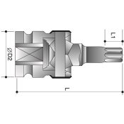 Action Slagdop-Knie DO64921025 -  1/2" x T25 Torx®