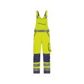 Dassy Bretelbroek Malmedy PESCO74 Fluogeel/Marineblauw