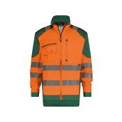 Dassy Hoge zichtbaarheidsvest Orlando PESCO74 Fluo-oranje/Flessengroen