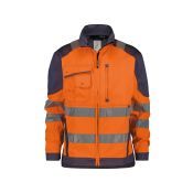 Dassy Hoge zichtbaarheidsvest Orlando PESCO74 Fluo-oranje/Marineblauw