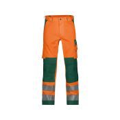 Dassy Hogezichtbaarheidsbroek Buffalo PESCO74 Fluo-oranje/Flessengroen