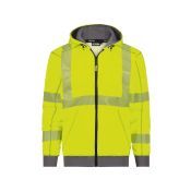 Dassy Hogezichtbaarheidshoodie Evans PESCO84 Fluogeel/Cementgrijs