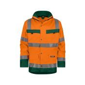 Dassy Hogezichtbaarheidsparka Atlantis PES70 Fluo-oranje/Flessengroen