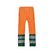 Dassy Hogezichtbaarheidsregenbroek Sola PES70 Fluo-oranje/Flessengroen