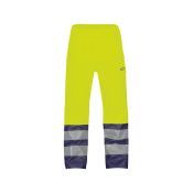 Dassy Hogezichtbaarheidsregenbroek Sola PES70 Fluogeel/Marineblauw