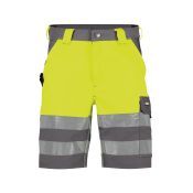 Dassy Hogezichtbaarheidsshort Venna PESCO61 Cementgrijs/Fluogeel