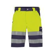 Dassy Hogezichtbaarheidsshort Venna PESCO61 Marineblauw/Fluogeel