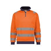 Dassy Hogezichtbaarheidssweater Denver PESCO84 Fluo-oranje/Marineblauw