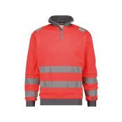 Dassy Hogezichtbaarheidssweater Denver PESCO84 Fluorood/Cementgrijs