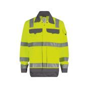Dassy Hogezichtbaarheidsvest Dusseldorf PESCO74 Fluogeel/Cementgrijs
