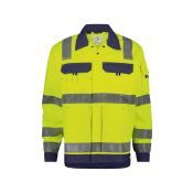 Dassy Hogezichtbaarheidsvest Dusseldorf PESCO74 Fluogeel/Marineblauw
