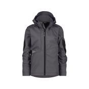 Dassy Softshelljas Gravity Women PES21 Antracietgrijs/Zwart
