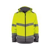 Dassy Softshelljas Malaga PES74 Fluogeel/Cementgrijs