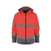 Dassy Softshelljas Malaga PES74 Fluorood/Cementgrijs