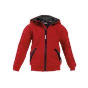 Dassy Sweater met lange rits en kap Watson Kids COPES80 Rood/Zwart