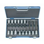 Gedore Dopsleutel-schroevendraaierset IN 19 LKM 1/2" 15-dlg 5-17 mm