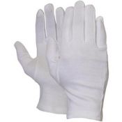 Interlock handschoen wit gebleekt