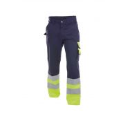 Dassy Werkbroek Hi-vis Omaha   Marinebl/fluo-geel