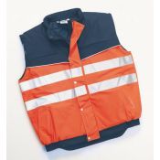 Hydrowear Bodywarmer Nelson Zwart - Fluor oranje