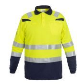 Hydrowear Fr Ast Polo Marbella Fluor Geel - Marine