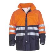 Hydrowear Regenjas Vernon Marine - Fluor oranje