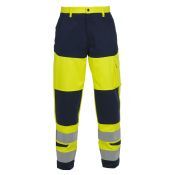 Hydrowear Mendoza Multinorm Werkbroek Fluor Geel/Marine