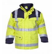 Hydrowear Multinorm Parka Milaan Fluor Geel - Marine