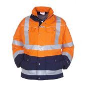 Hydrowear Parka Frankfurt Fluor Oranje - Marine