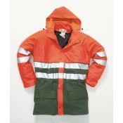 Hydrowear Parka Plains Groen - Fluor oranje