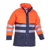 Hydrowear Parka Plains Marine - Fluor oranje