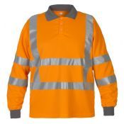 Hydrowear Polo Lange Mouw Ter Apel Fluor Oranje