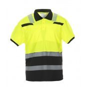 Hydrowear Polo Thorne Fluor Geel - Zwart