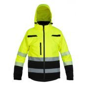 Hydrowear Regenjack Boston Fluor Geel - Zwart