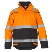 Hydrowear Multinorm Parka Margate Fluor Oranje - Zwart