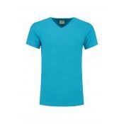 Lemon & Soda T-shirt v-hals Turquoise mt L Him