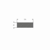 MOSRUBBER RECHTHOEKIG 25X8MM