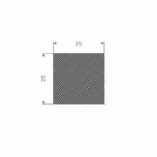 MOSRUBBER RECHTHOEKIG 25X25MM