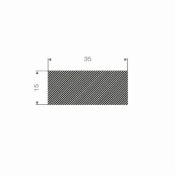 MOSRUBBER RECHTHOEKIG 35X15MM