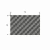 MOSRUBBER RECHTHOEKIG 45X30MM