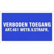 - Pictogram - Verboden-Toegang Harde Kunststof 330X200Mm