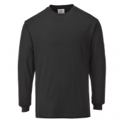 Portwest Vlamvertragend anti-statisch lange mouw T-shirt BLACK mt LARGE