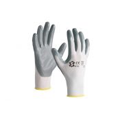 - Handschoen Wit Grijsgecoat Mt M(12) 135071-m 135071-M