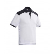 Santino Poloshirt tivoli WIT / GRAPHITE MAAT 3XL