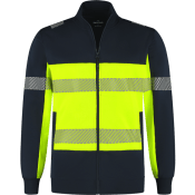 Santino Sweatvest Hugo Real Navy / Fluor Yellow