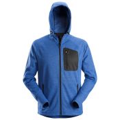 Snickers Flexiwork, Fleece Hoodie 8041 Kobalt Blauw/zwart